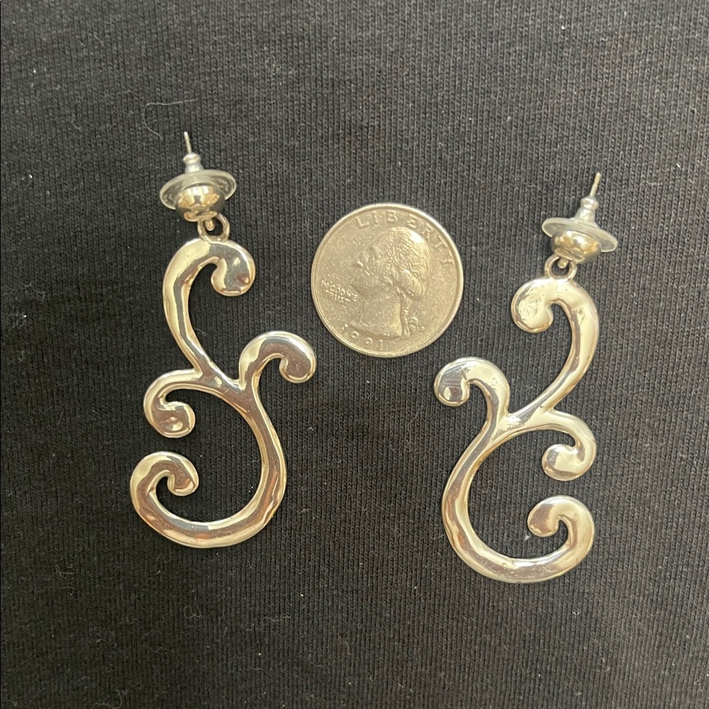 Brighton Silver Swirl Earrings